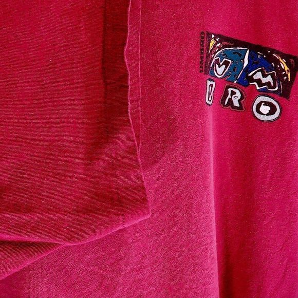 Umbro Vintage Single Stitch USA Made Shirt Red Thick Quality Rare Men Size Large - Picture 3 of 6